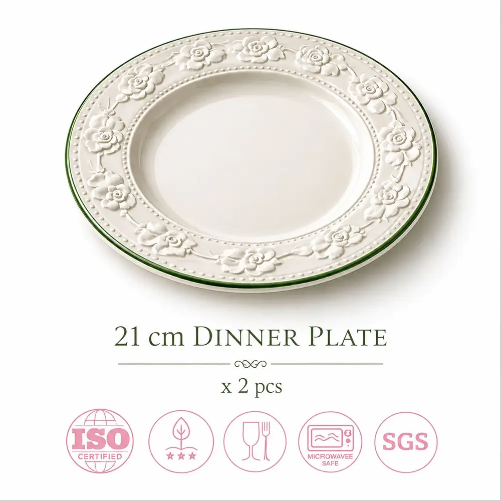 Dinner Plate Set (2pcs8.1 inches) - Image 2